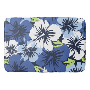 Epic Hibiscus Hawaiian Tropical Floral Bath Mat