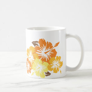 "Epic Hibiscus" in Orange Mug
