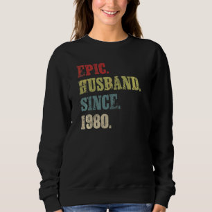Epic Husband Since 1980 42nd Wedding Aniversary Sweatshirt