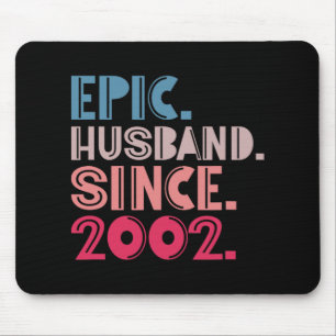 Epic Husband Since 2002 20th Wedding Anniversary R Mouse Mat