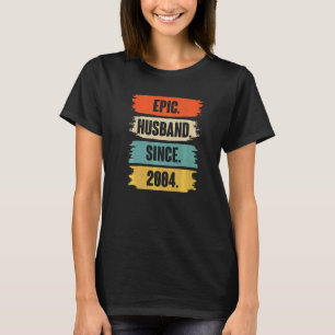 Epic Husband Since 2004 Vintage 18th Wedding Anive T-Shirt