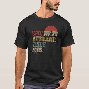 Epic Husband Since 2006 Retro Graphic Cool 16th An T-Shirt
