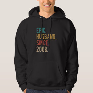 Epic Husband Since 2008 14th Wedding Aniversary Hoodie