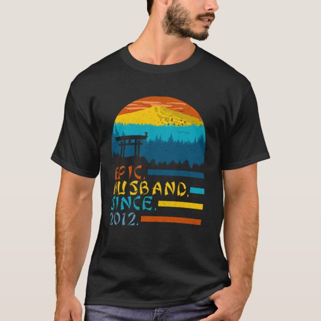 Epic Husband Since 2012 Men s 7th Anniversary Awes T-Shirt (Front)