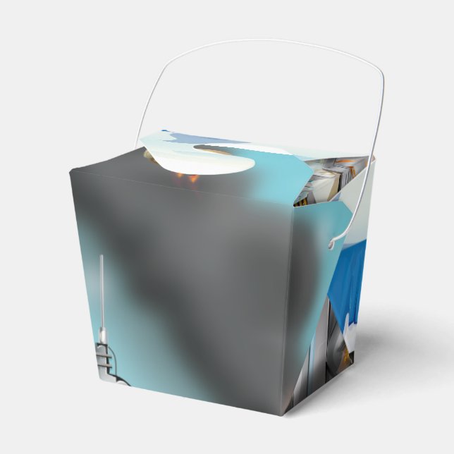 Epic Ice Planet Space Battle Favour Box (Front Side)