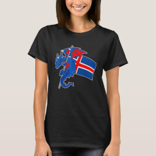 Epic Icelander Dragon Proud Iceland Flag T-Shirt