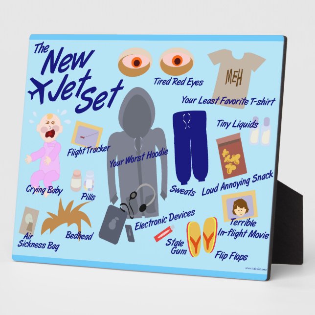 Epic Jet Set Cartoon Plaque (Side)