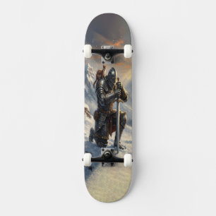 Epic Knight & Stoat Fantasy Art  Skateboard
