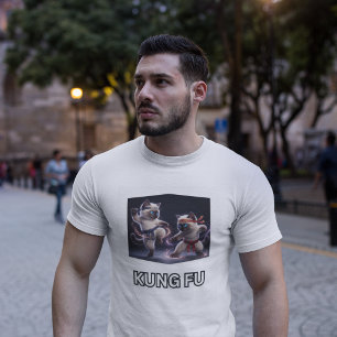 Epic Kung Fu Siamese Kittens Martial Arts Graphic T-Shirt