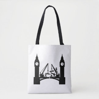 Epic london clock tower bridge construction  tote bag