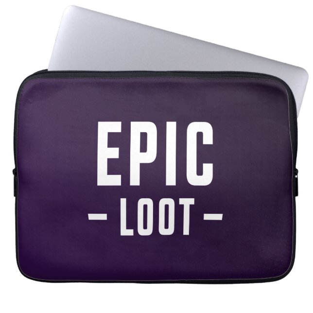 Epic Loot Gamer Laptop Sleeve (Front)