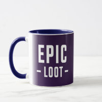 Epic Loot Gamer Purple White Teen Boy Slogan
