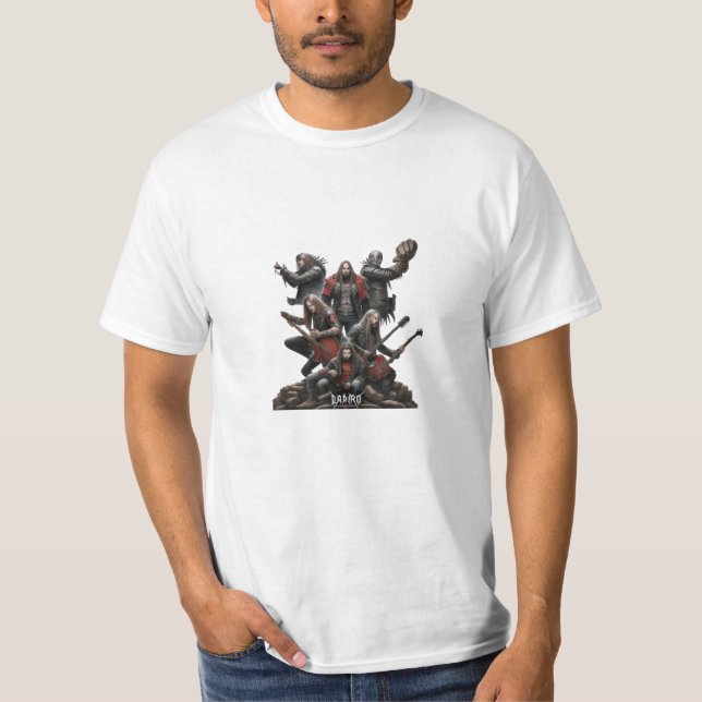 Epic Metal Band Art with Dark Fantasy Theme  T-Shirt (Front)