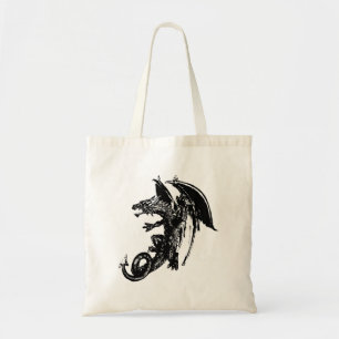 Epic Midnight Fantasy Beast of the Night Dragon Tote Bag