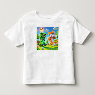 "Epic Minecraft-Inspired Toddler T-Shirt Cat loves