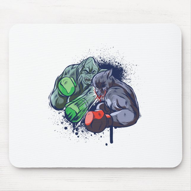 Epic Monster Boxing Battle  Mouse Mat (Front)