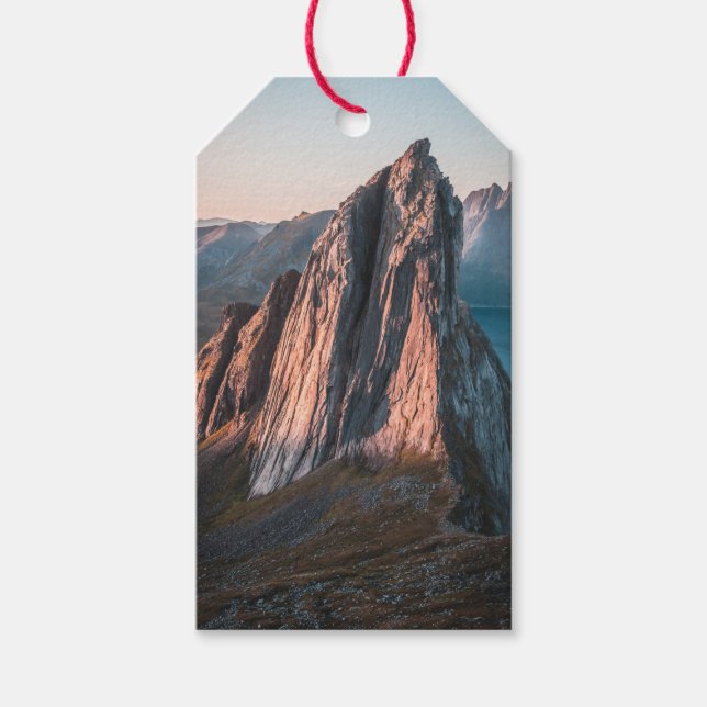 Epic Mountain Norway Landscape Photo Gift Tags (Front)