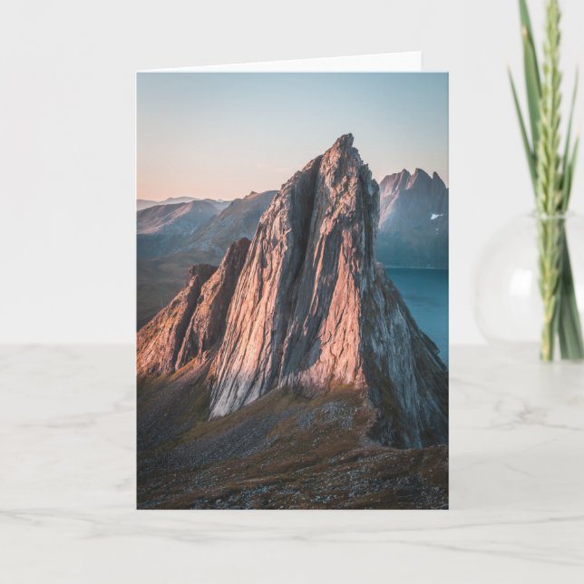 Epic Mountain Norway Photo Card (Front)