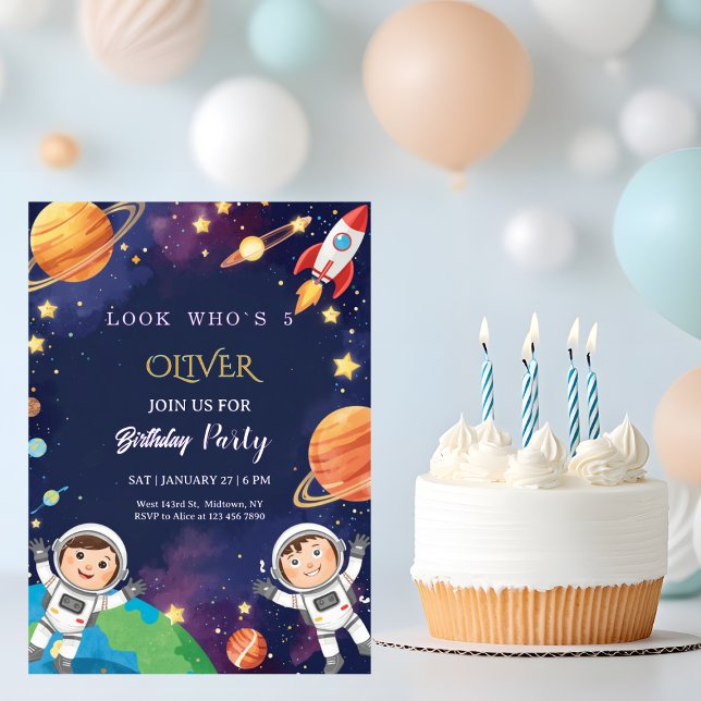 Epic Outer Space Kids Birthday  Invitation (Creator Uploaded)
