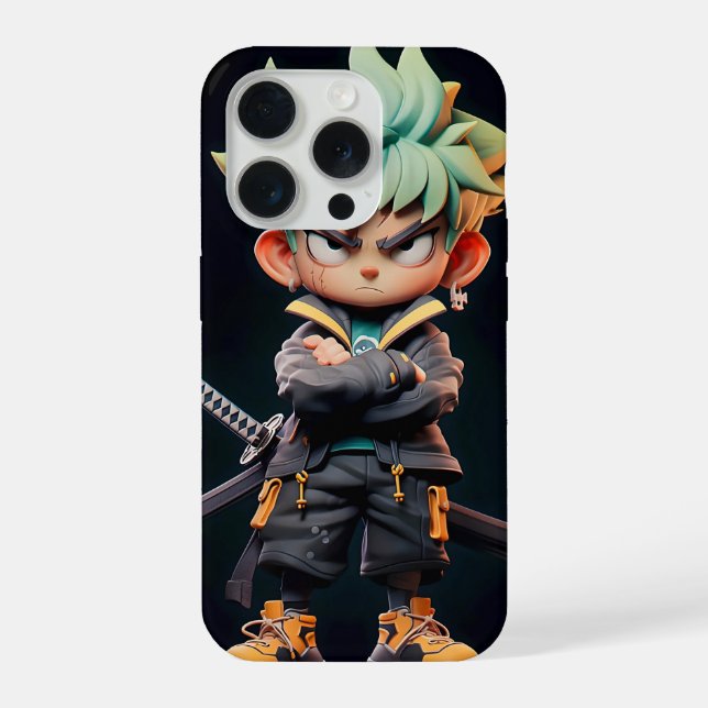Epic Roronoa Zoro Chibi Edition iPhone Case (Back)