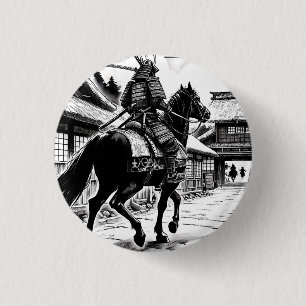 Epic Samurai Rider Manga Art Print 3 Cm Round Badge