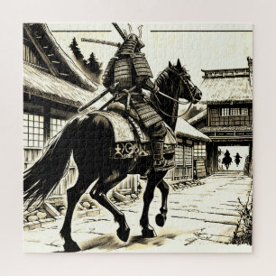 Epic Samurai Rider Manga Art Print Jigsaw Puzzle