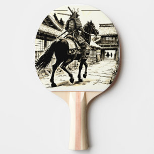 Epic Samurai Rider Manga Art Print Ping Pong Paddle