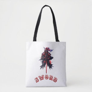 Epic Samurai Warrior Artistic Graphic Tote Bag