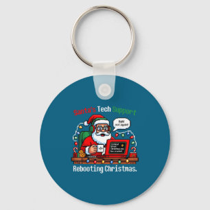 Epic Santa s Support Tech Rebooting IT Computer Key Ring