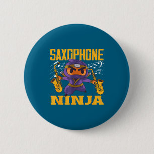Epic Saxophonist Ninja Saxophone 6 Cm Round Badge