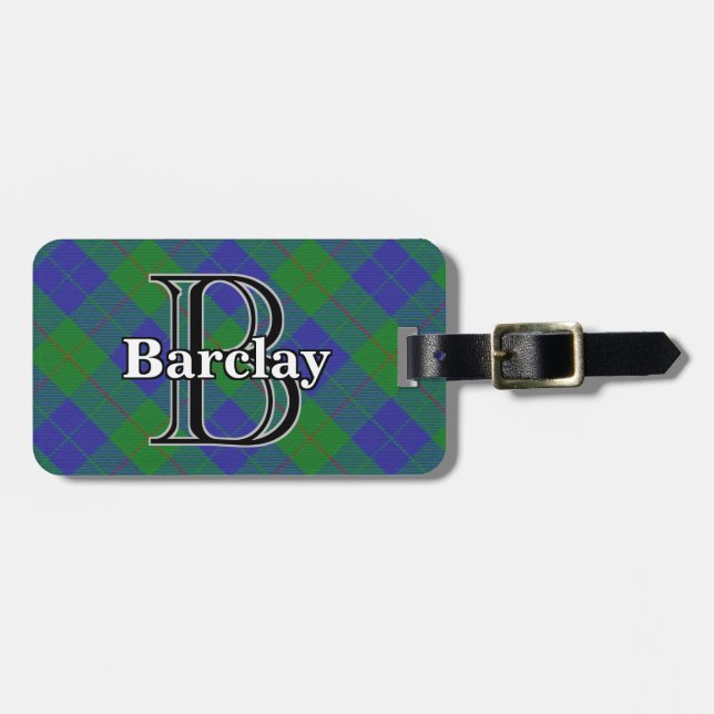 Epic Scotland Clan Barclay Hunting Tartan Luggage Tag (Front Horizontal)