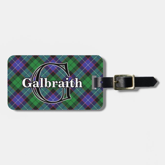 Epic Scotland Clan Galbraith Tartan Luggage Tag (Front Horizontal)
