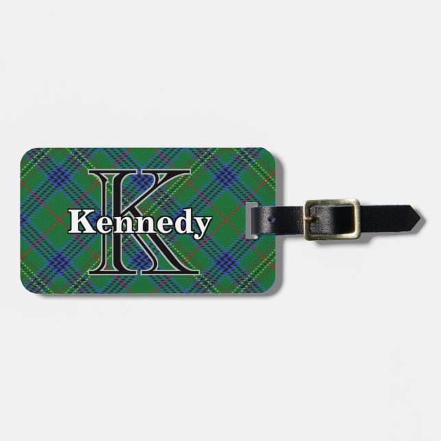 Epic Scotland Clan Kennedy Tartan Luggage Tag (Front Horizontal)