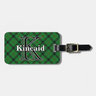 Epic Scotland Clan Kincaid Tartan Luggage Tag