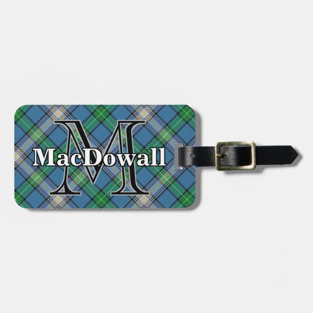 Epic Scotland Clan MacDowall Tartan Luggage Tag (Front Horizontal)