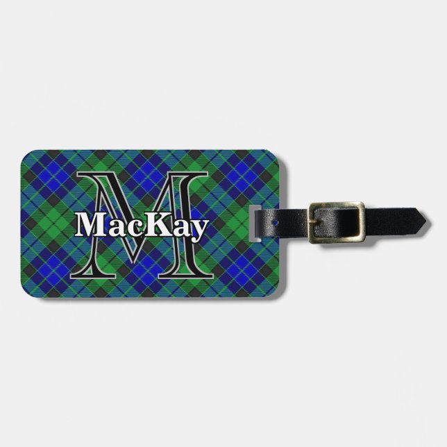 Epic Scotland Clan MacKay Tartan Luggage Tag (Front Horizontal)