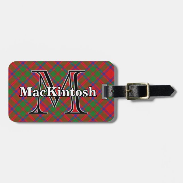 Epic Scotland Clan MacKintosh Tartan Luggage Tag (Front Horizontal)