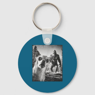 Epic Selfie Cryptid Chihuahua Humor Sasquatch Bigf Key Ring