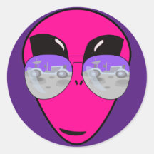 Epic Shades Alien Head Moon Tourist Fun