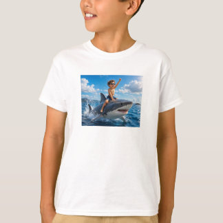 Epic Shark Rider Ocean Adventure Kids T-Shirt