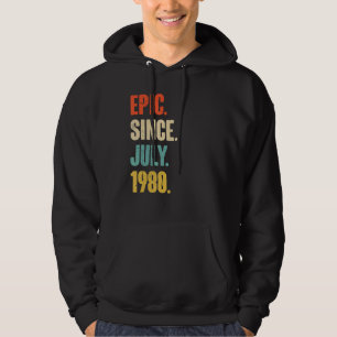 Epic Since July 1980 42 Year Old 42nd Birthday Hoodie
