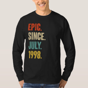 Epic Since July 1998 24 Year Old Gift 24th Birthd T-Shirt
