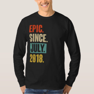 Epic Since July 2018  4 Year Old 4th Birthday Gift T-Shirt