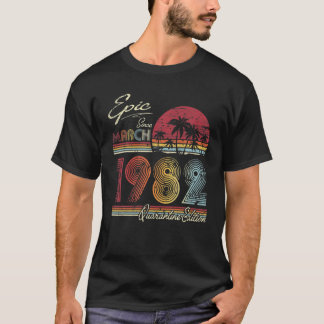 Epic Since March 1982 39 Years 39Th Quarantine Bir T-Shirt