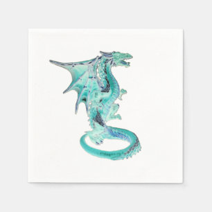 Epic Sky Blue Dragon Fantasy Mythical Party x 50 Napkin