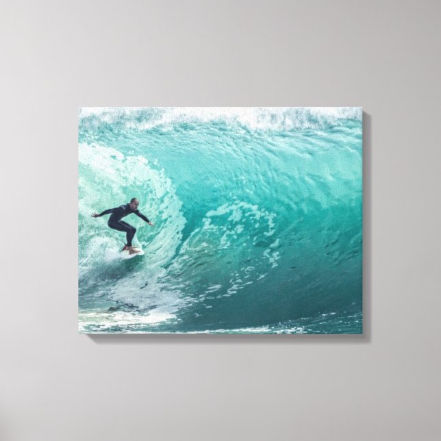 Epic Surfing Wave Canvas Print (Front)