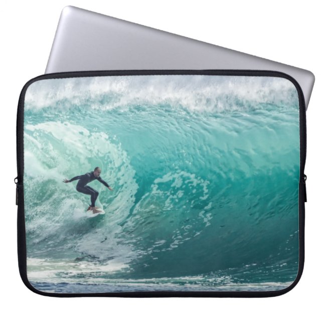 Epic Surfing Wave Laptop Sleeve (Front)
