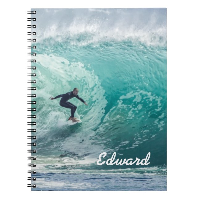 Epic Surfing Wave Notebook (Front)
