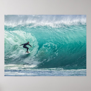 Epic Surfing Wave Poster