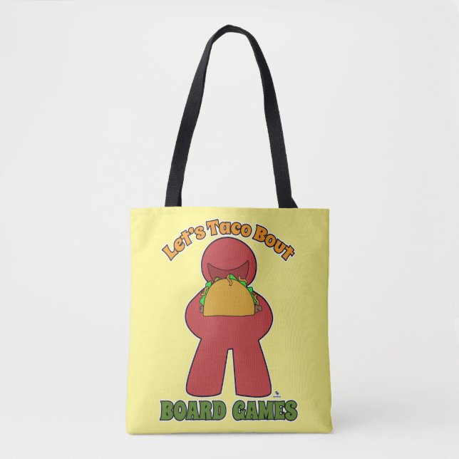 Epic Taco Bout Board Games Meeple Fun Tote Bag (Front)